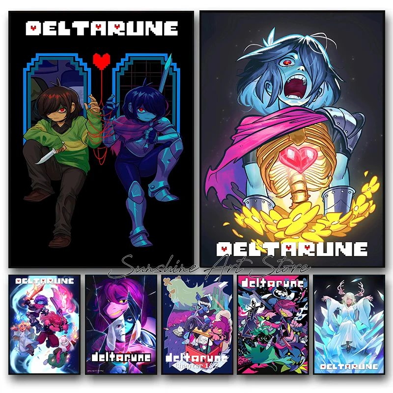 Deltarune Video Game Wall Art Gamer Gift Deltarune Role Playing Game Fans Artwork Poster Canvas Painting Wall Picture Home Decor