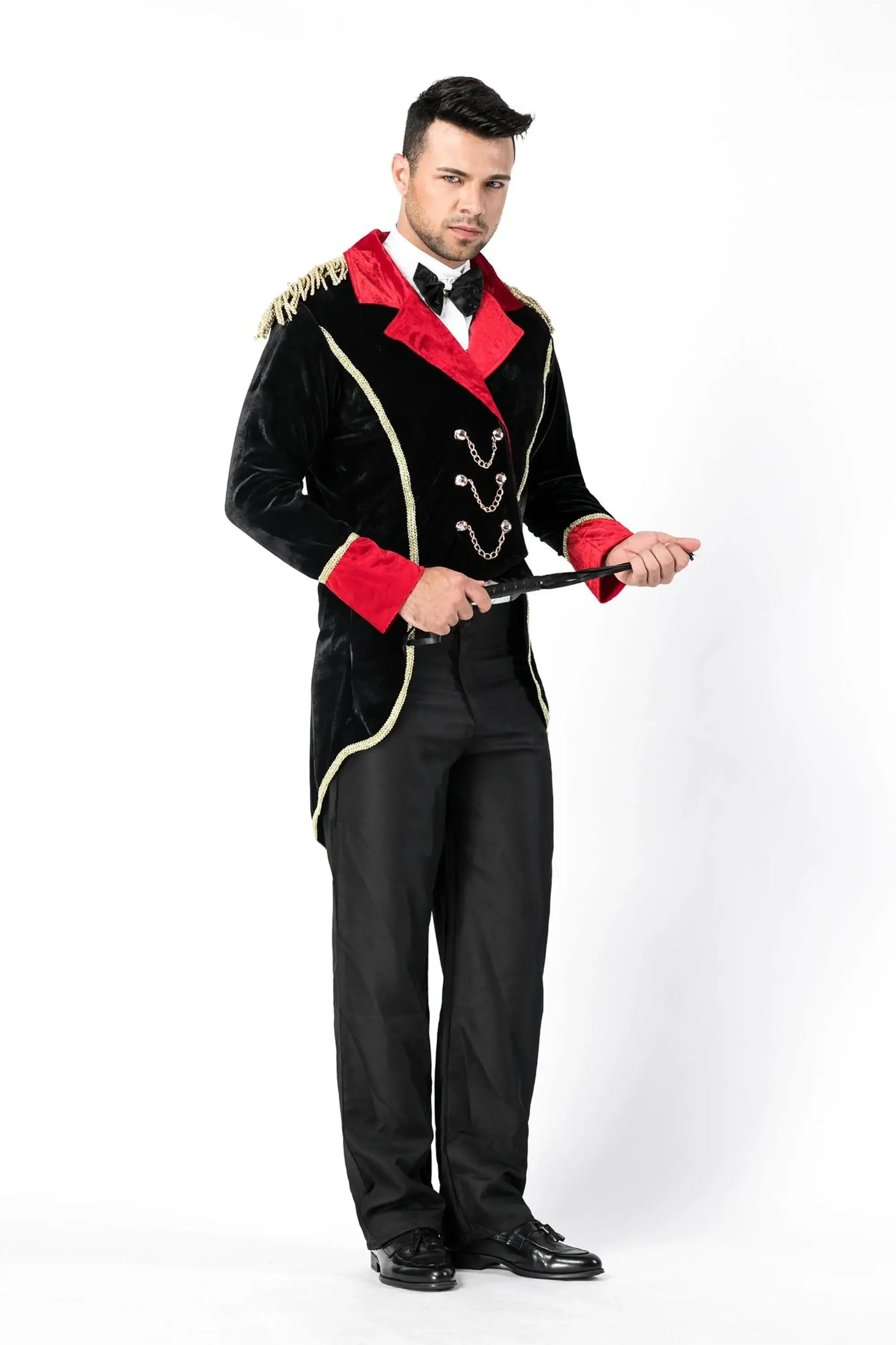 Luxury Men Circus Animal Trainer Costume Halloween Circus Magician Cosplay Performance Costume Suit