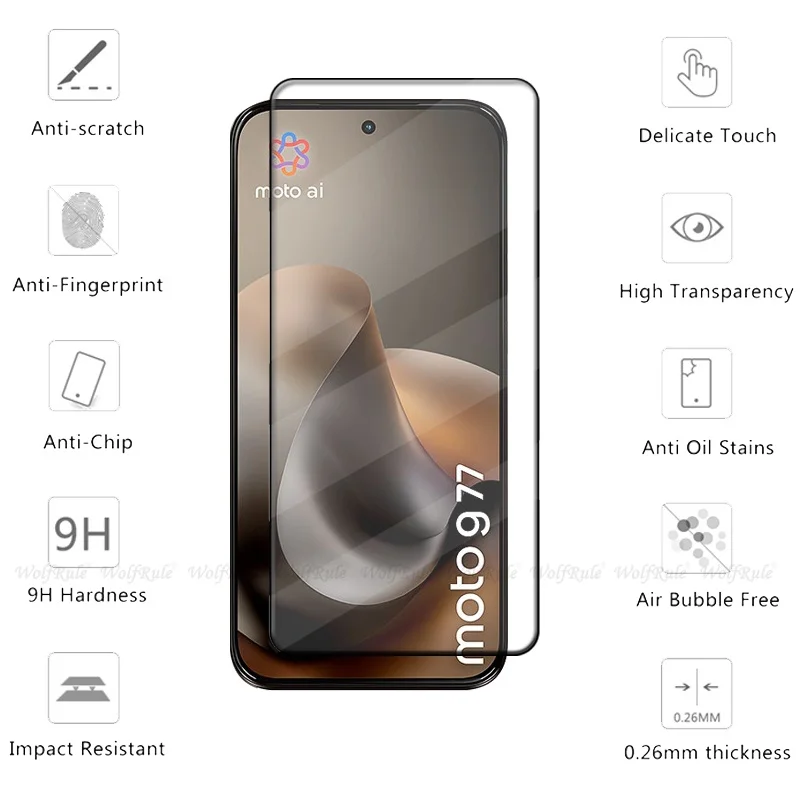 1/2/3/4PCS Für Motorola Moto G77 Glas Moto G77 Gehärtetes Glas Schutzfolie HD 9H Vollständige Abdeckung Kleber Displayschutzfolie Moto G77 G 77 – Detail 2