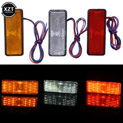 12V Red White Amber LED Reflector Rear Tail Brake Stop Warning Side Marker Light For Jeep Truck Trailer Motorcycle Scooter