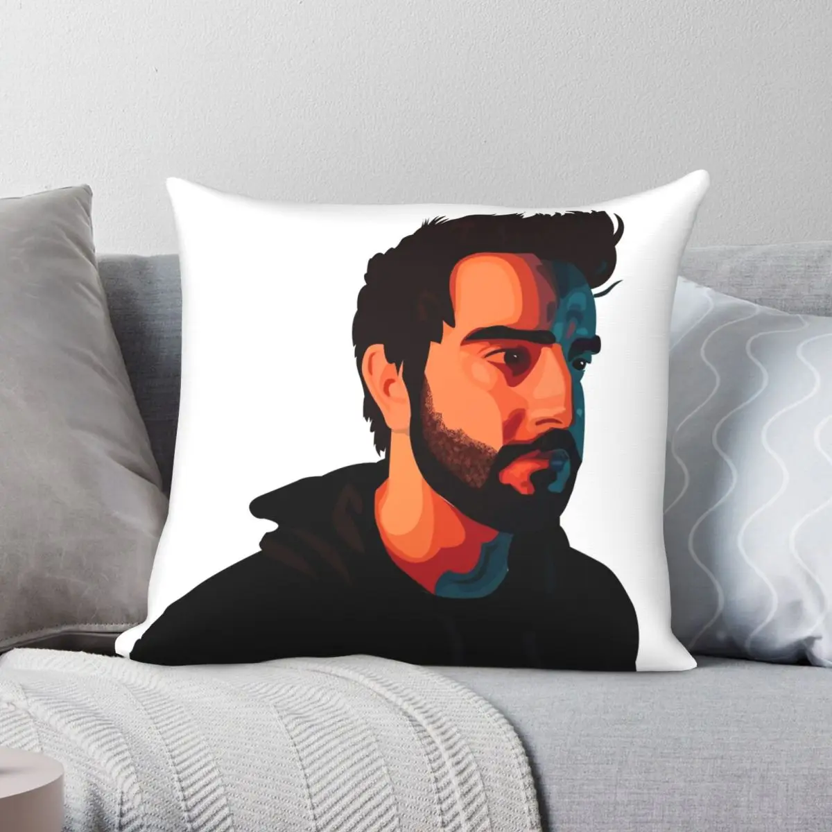 Jack Barakat Colors Square Pillowcase Polyester Linen Velvet Printed Zip Decor Throw Pillow Case Home Cushion Case