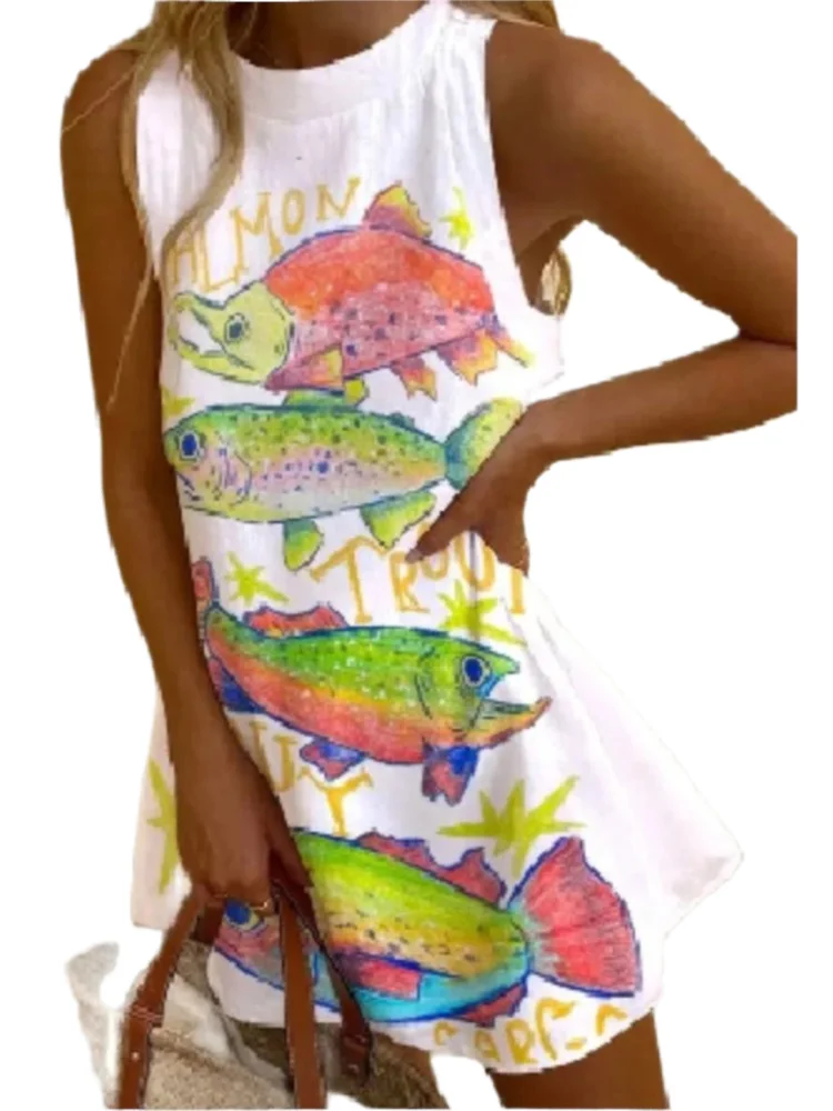 

Casual Dress Multicolor Prints Temperament Dresses Women's Comfortable Shirtdress New Vacation Beachwear Vestidos De Verano 2025