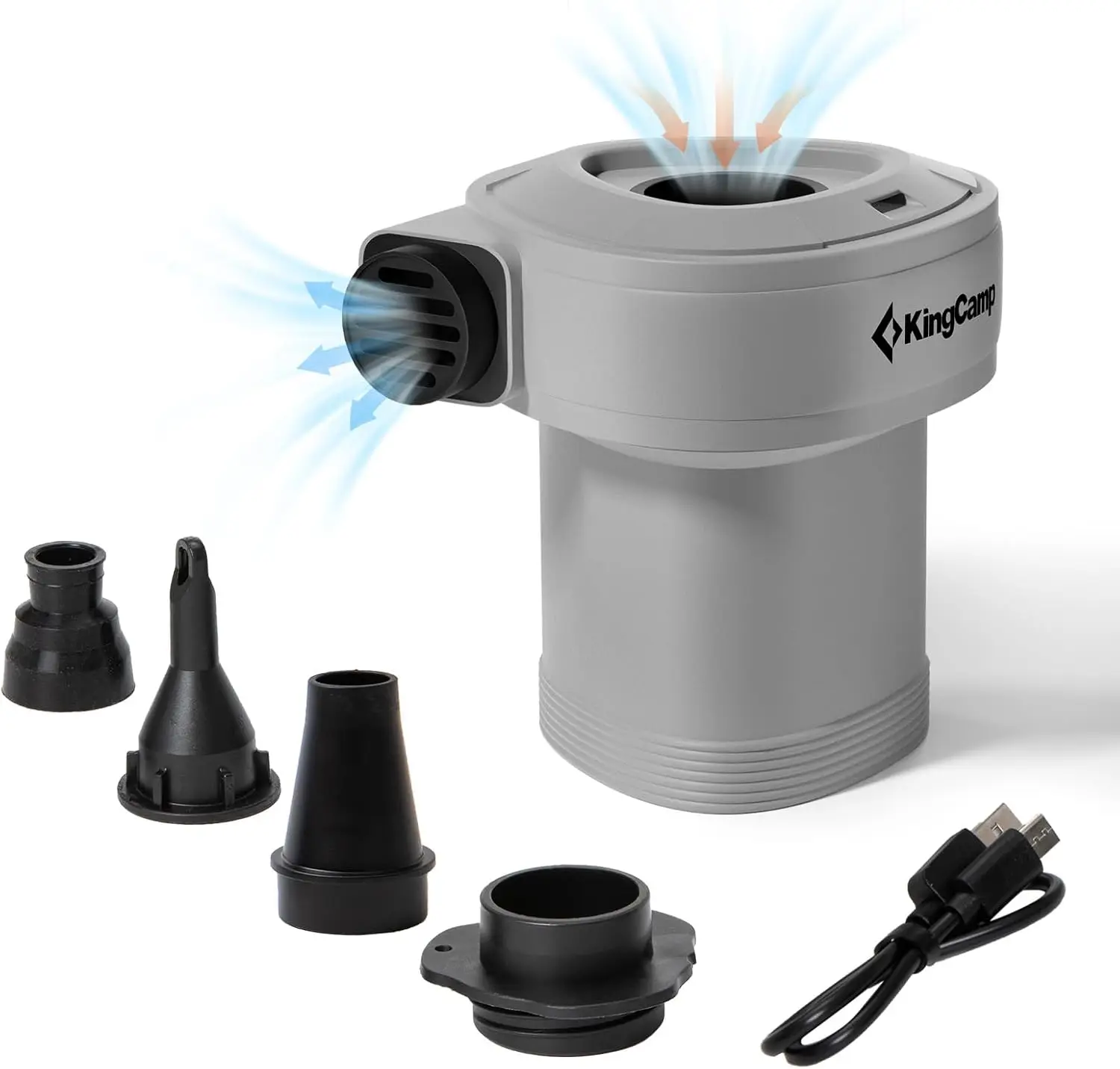 

Air Pump With 4 Nozzles, Portable Quick-Fill Perfect Inflator/Deflator Pumps For Outdoor Camping, Inflatable Cushions, Air