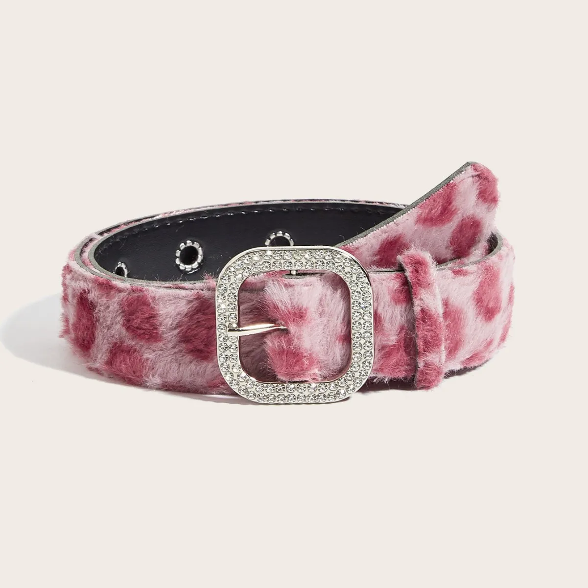 Hip hop Gothic Y2K Women Belts Fashion Artificial Vivid Animal Fur Waistband Ladies Punk Accessories Pink Jeans Waistband winter