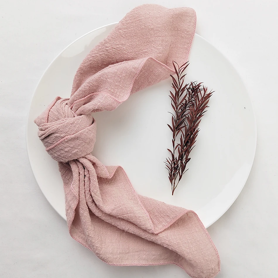 16x16 INCH Cheesecloth Gauze Cloth Napkins 100% Natural Soft Cotton Fabric Washable Easter for Wedding Decorative Dinner Parties