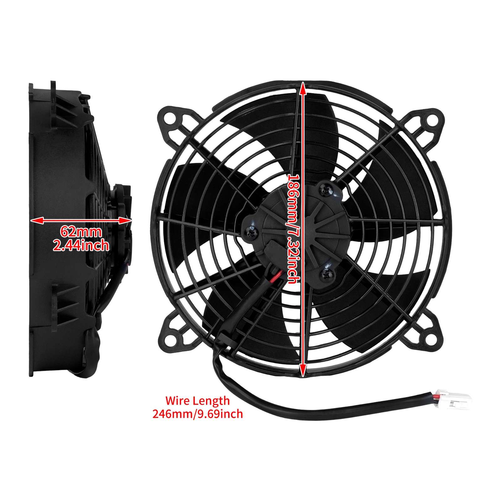 Motorcycle Radiator Cooling Fan Engine Cooler Plastic Cooling Fan Water Tank CoolFlow Fan For Harley Street 500&750 2015-19 2020