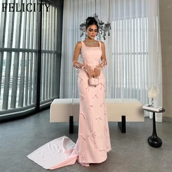 MOLISA Pink Modern Bows Formal Occasion Dress 2024 New Mermaid Spaghetti Strap Floor-Length Party Evening Gowns فساتين الحفلات