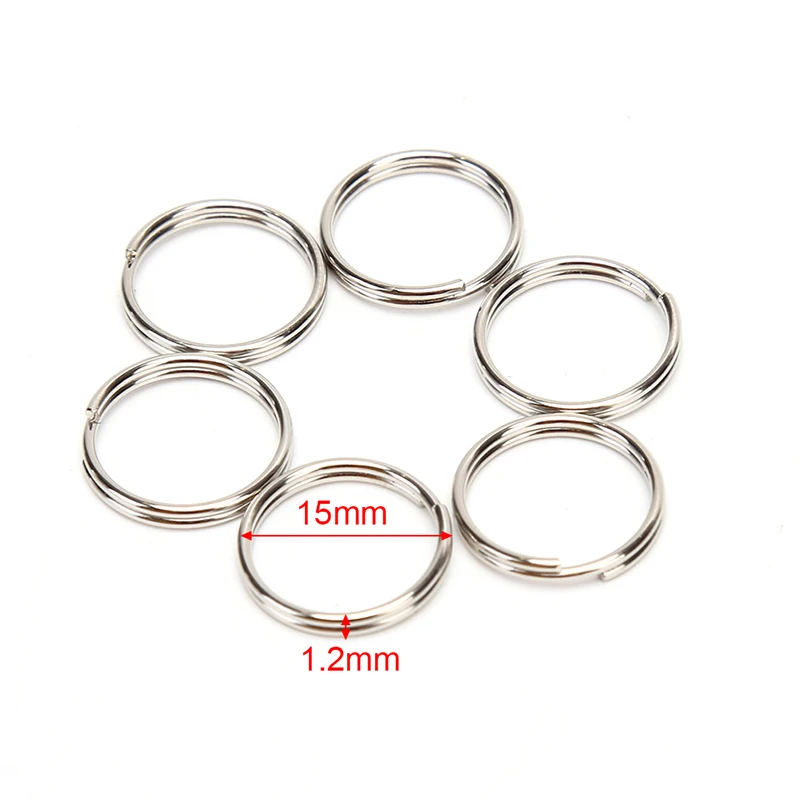 100pcs Metal Key Holder Split Rings for DIY Keychains
