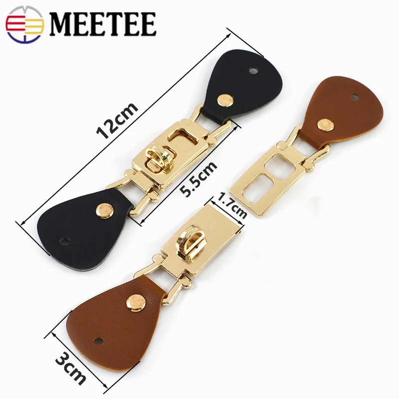 2/5Pcs 12cm Metal Bag Turn Lock Clasp PU Leather Snap Hook Sewing Cloak Coat Decor Buckles Clothes