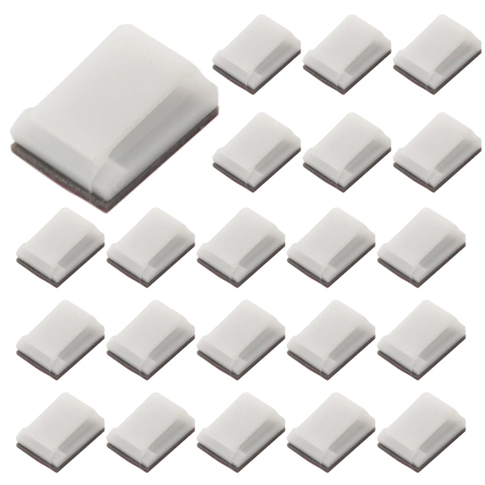 Zelfklevende montagebeugels en clips voor LED-stripverlichting, LED-lichtstripclips, LED-striplichthouder (100-PACK wit)