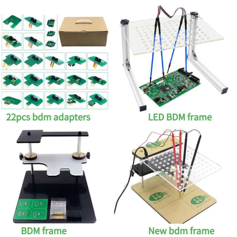 22pcs BDM Adapters Full Set BDM Frame for KTAG KESS FGTECH BDM100 LED Frame/New BDM Frame/BDM Frame/22pcs Bdm ECU RAMP Chip Tool