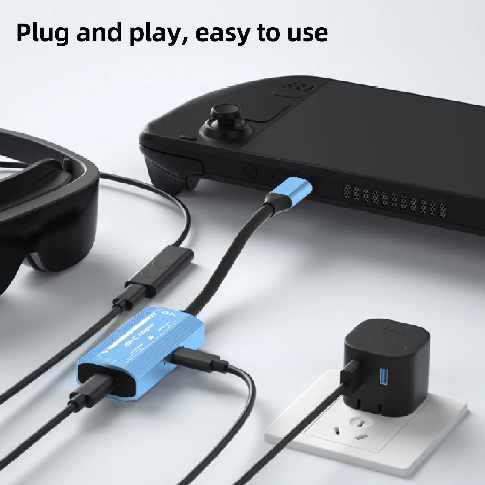 محول USB C إلى AR Smart Glasses 100W PD3.0 شحن مستقر لأجهزة العرض والنظارات