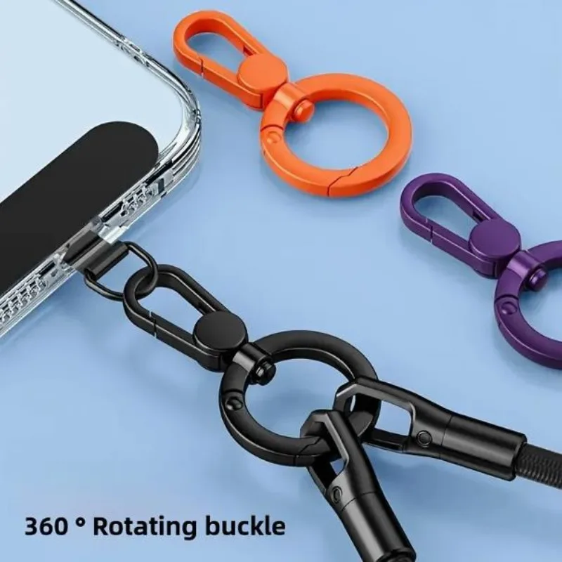 Detachable Phone Case Hanging Rope Snap With Ultra-thin Patch Double Spring Buckle Anti Lost Phone Strap Connector Accessories