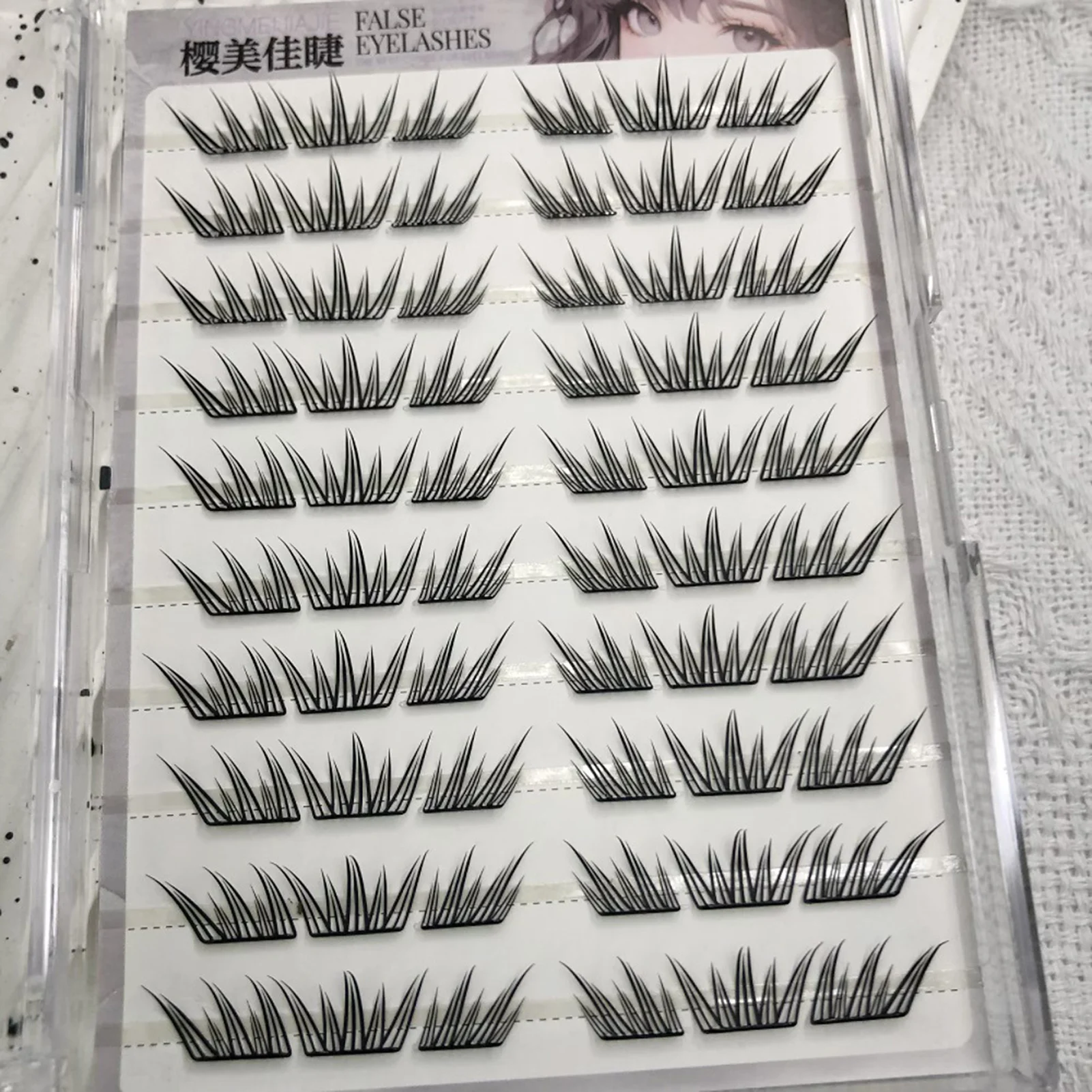 Lacrime blu Curling Ciglia finte Cluster di ciglia naturali sottili Estensione ciglia senza colla per profici principianti amichevoli