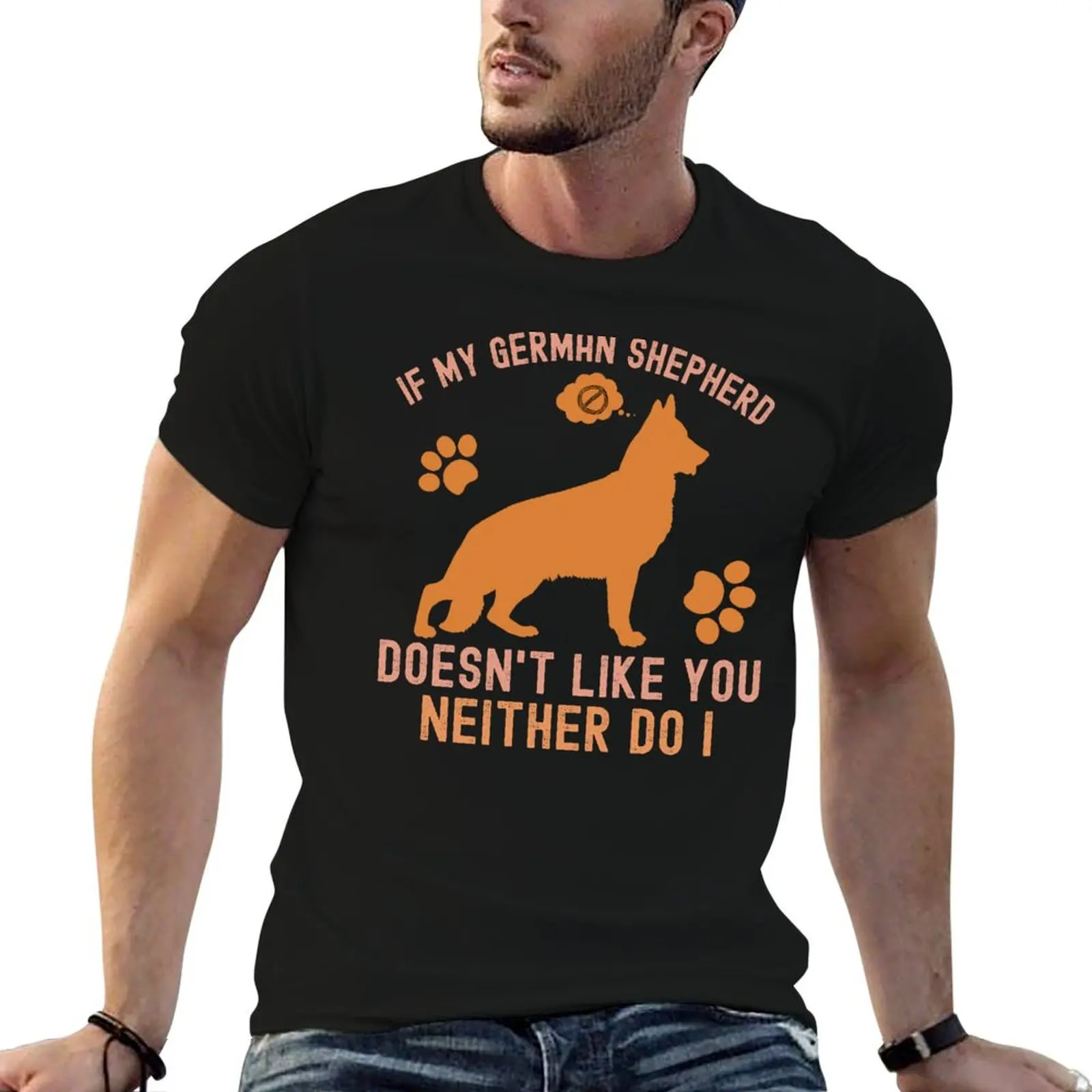 Si mis cachorros camiseta pastor hombre ti camiseta ni alemán I, hacer pastor como no lujoso