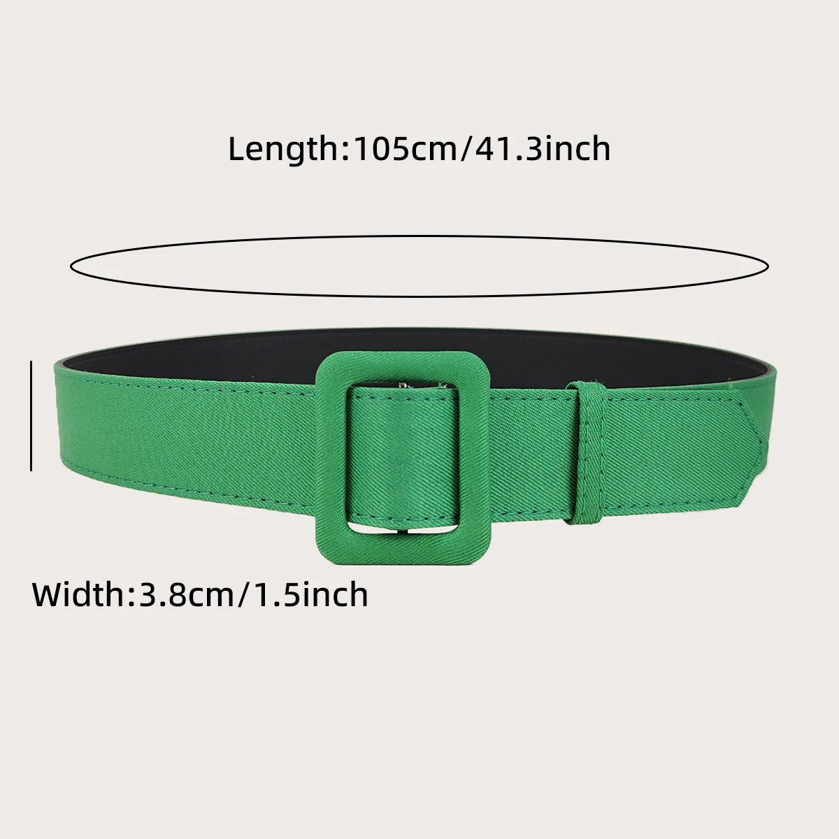 A women's smooth buckle design belt decoration dress waist belt versatile jeans for daily casual wear