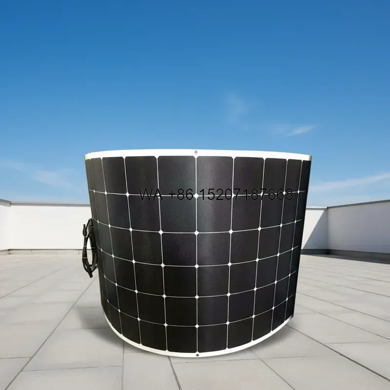 Wmwmnu for OEM 320W Sunpower Flexible Solar Panel ETFE Waterproof IBC Back Contact Semi-Flexible Solar Module for Marine RV