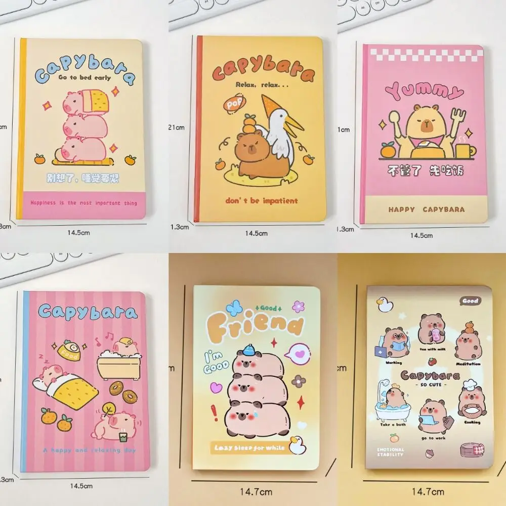 

Cute Cartoon Capybara Notebooks Memo Pads Portable A5 Hand Account Book Diary Planner Notepad Student Stationery School Supplies