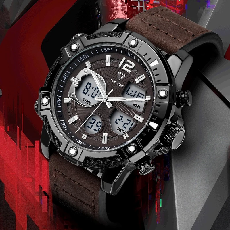 

Mark Fairwhale 4280 Men's Fashion Watch Stainless Steel Multi-Functional Electronic Smart Watch for Men