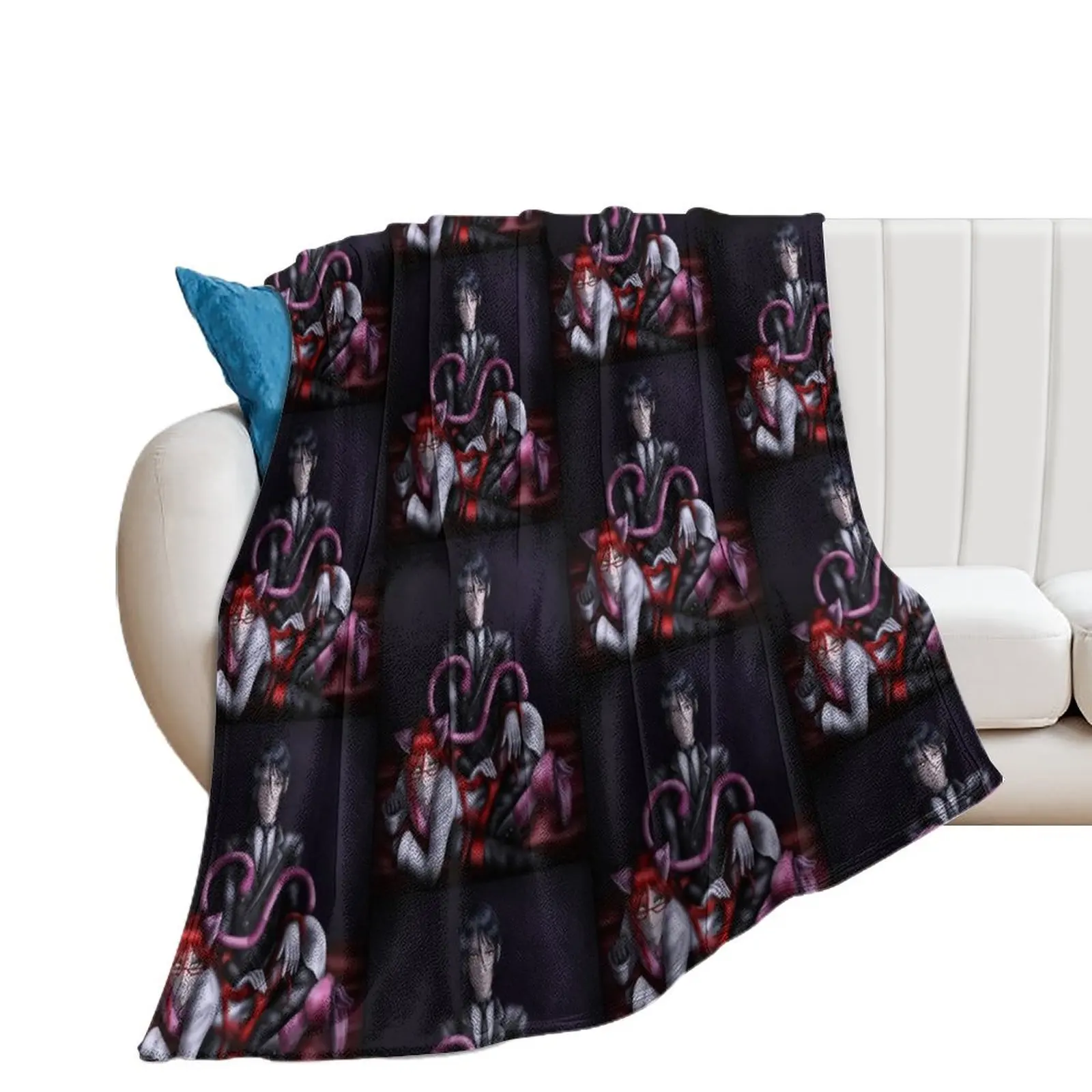 

Cat Caught a Bird Throw Blanket Large Extra Large Throw Flannel Hairys Blankets