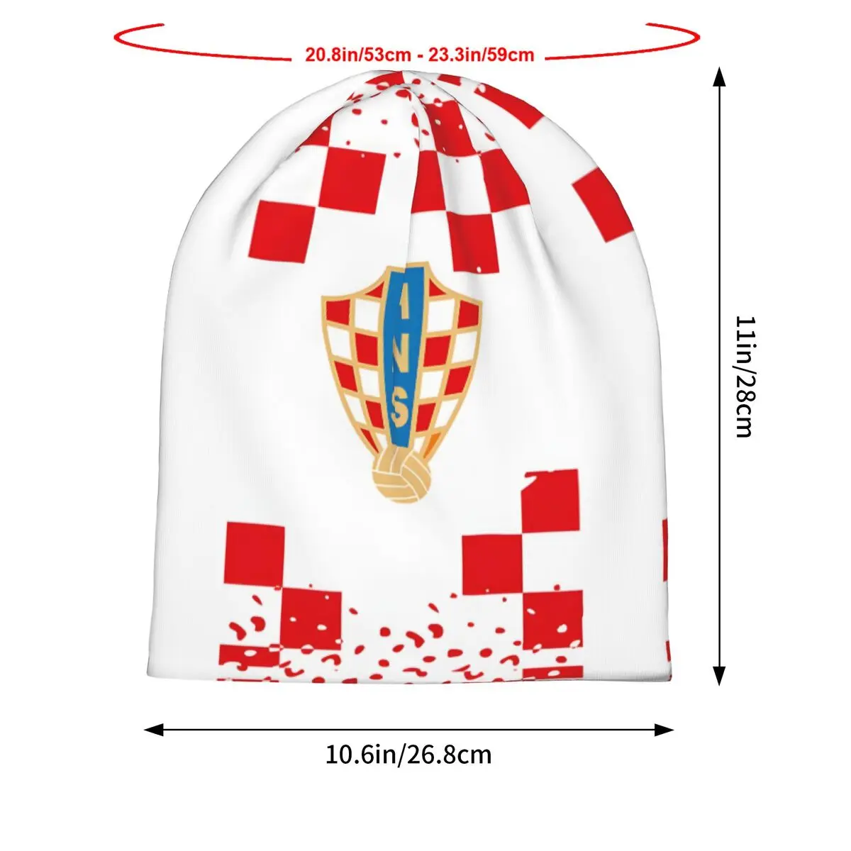 Croatia Soccer Unisex Bonnet Thin Hip Hop Double Layer Hats For Men Women