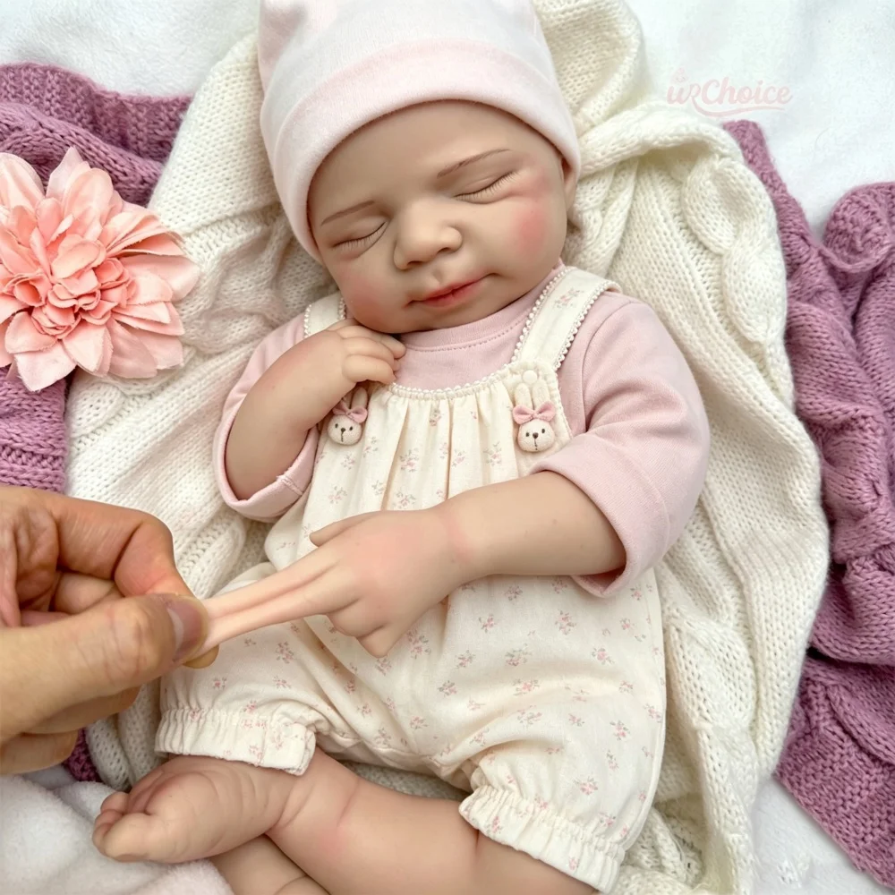 50cm Open Mouth Pascale Whole Body Soft Silicone Reborn Doll Real Touch Weighted Cuddle Newborn Doll for Alzheimer’s Patients