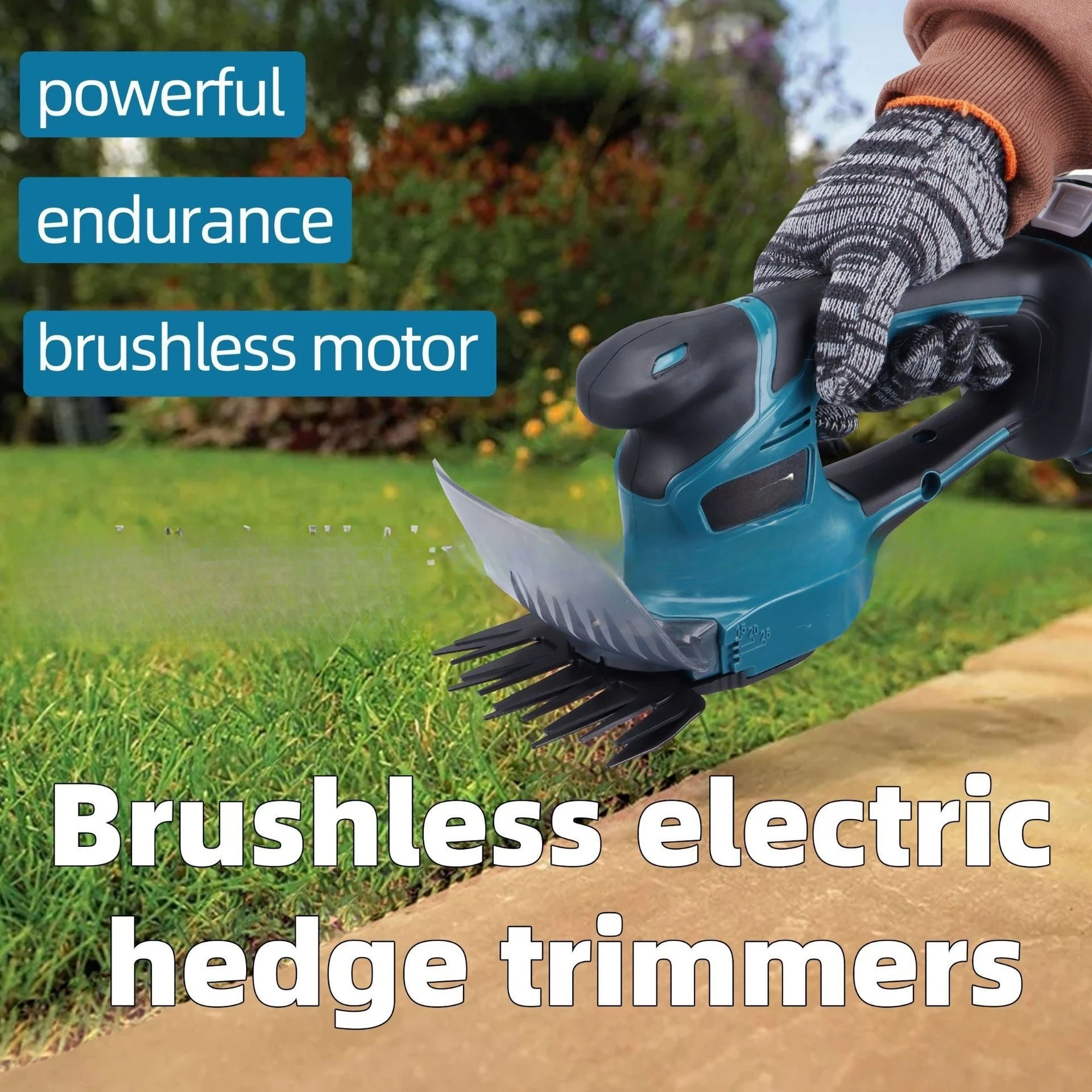 Cordless Lithium‑ion Hedge Trimmer, Household Mini Handheld Electric Shear for Lawn Fence Shrub Branch Trimming Maintenance Work