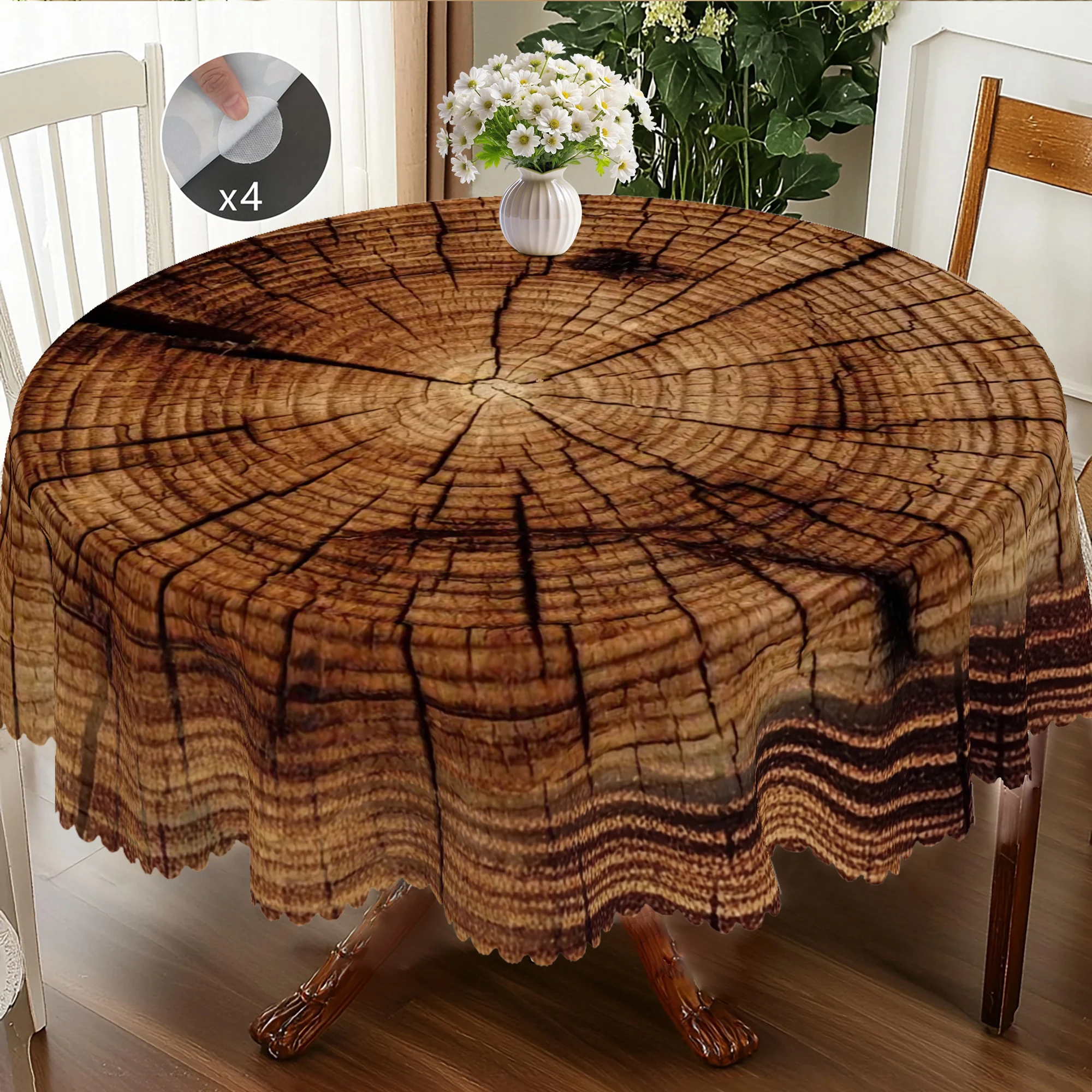 1 Piece Retro Wooden Board Theme Tablecloth, Wooden Pattern Design, Country Farmhouse Style, Suitable for Spring and Summer Holiday Parties, Camping Picnic, Birthday Parties, Kitchen Accessories, Restaurant Terrace, Indoor and Outdoor Tablecloths, Various Sizes Available