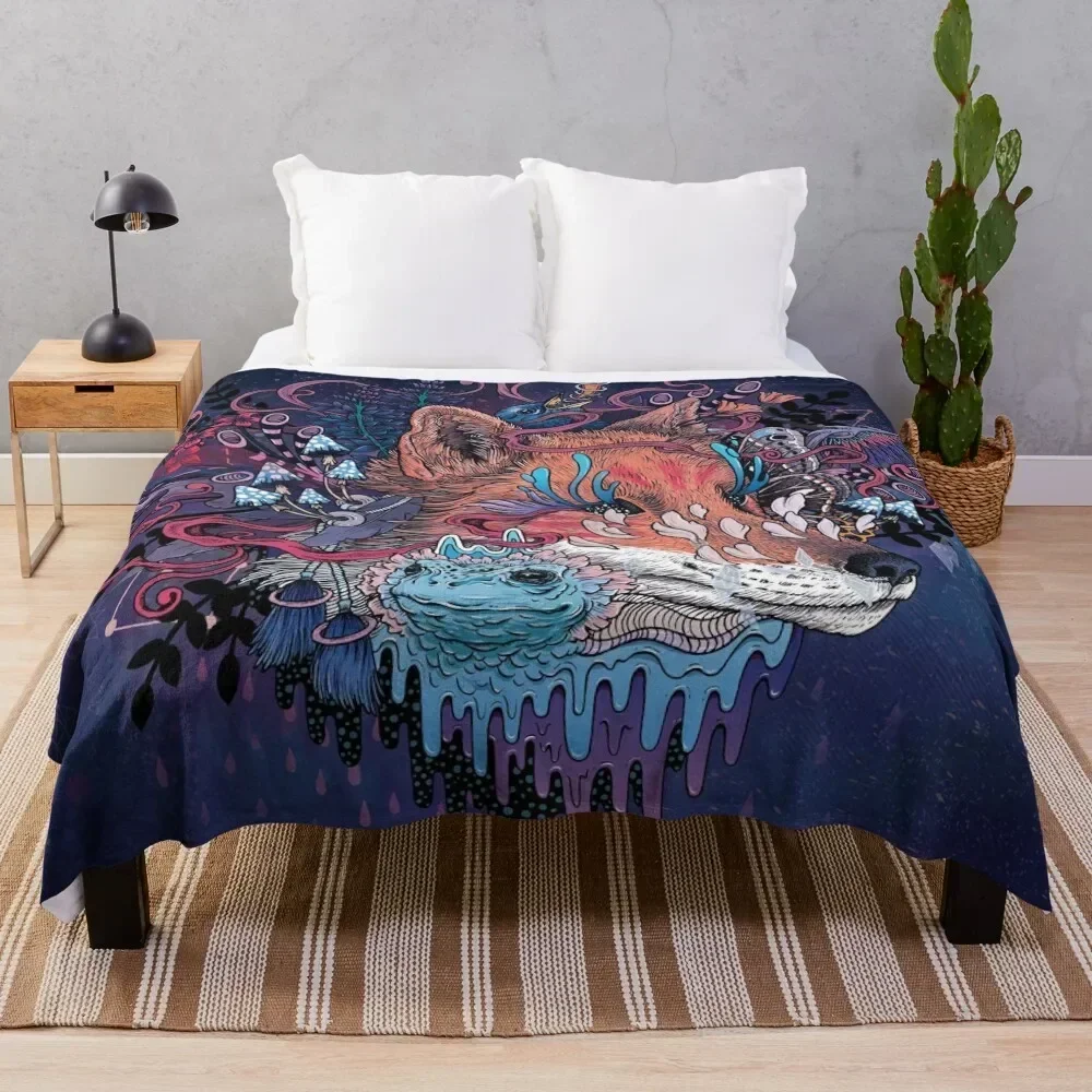 

Envoy (Kitsune) Throw Blanket Decoratives Bed linens for winter Large Blankets
