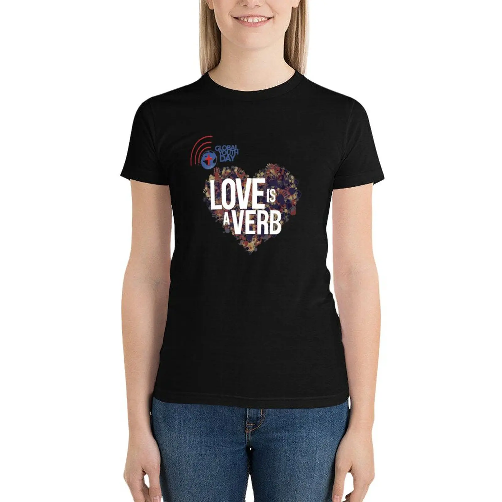 

Global Youth Day 2023 | Be the Sermon | GYD23 | Love is a Verb T-Shirt oversized female funny Women's tops