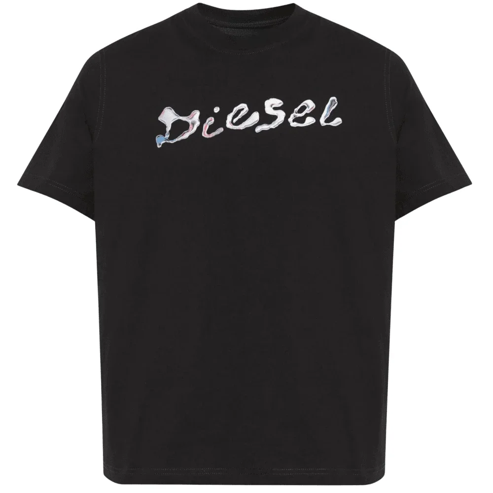 

Diesel T-Adjust-K16 Футболка с логотипом из фольги Периферийный узор с принтом Летняя элитная брендовая хлопковая мужская и женская футболка Короткая