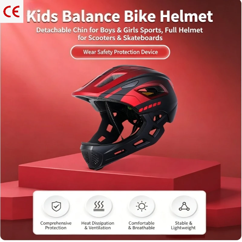 Teen Kids Sizes BMX MX Off-Road Motorcycle Racing Kids Helmets with Adjustable Detachable Comfort Headrest Padding Accessories