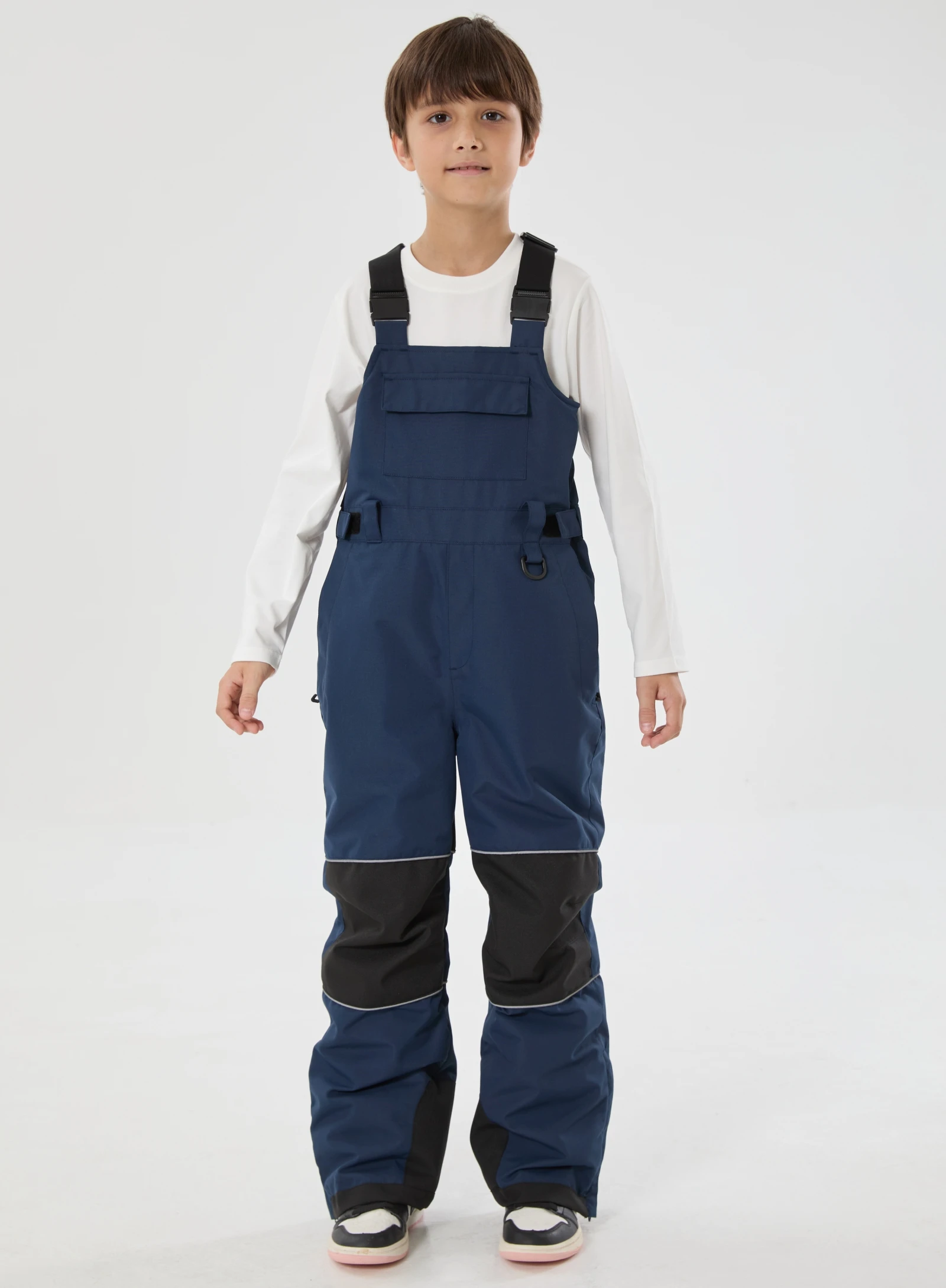 Gsou Snow 2025 سروال مريلة تزلج للأطفال مقاوم للماء ومضاد للرياح معزول للثلج مع أشرطة قابلة للتعديل للبنين والبنات #6