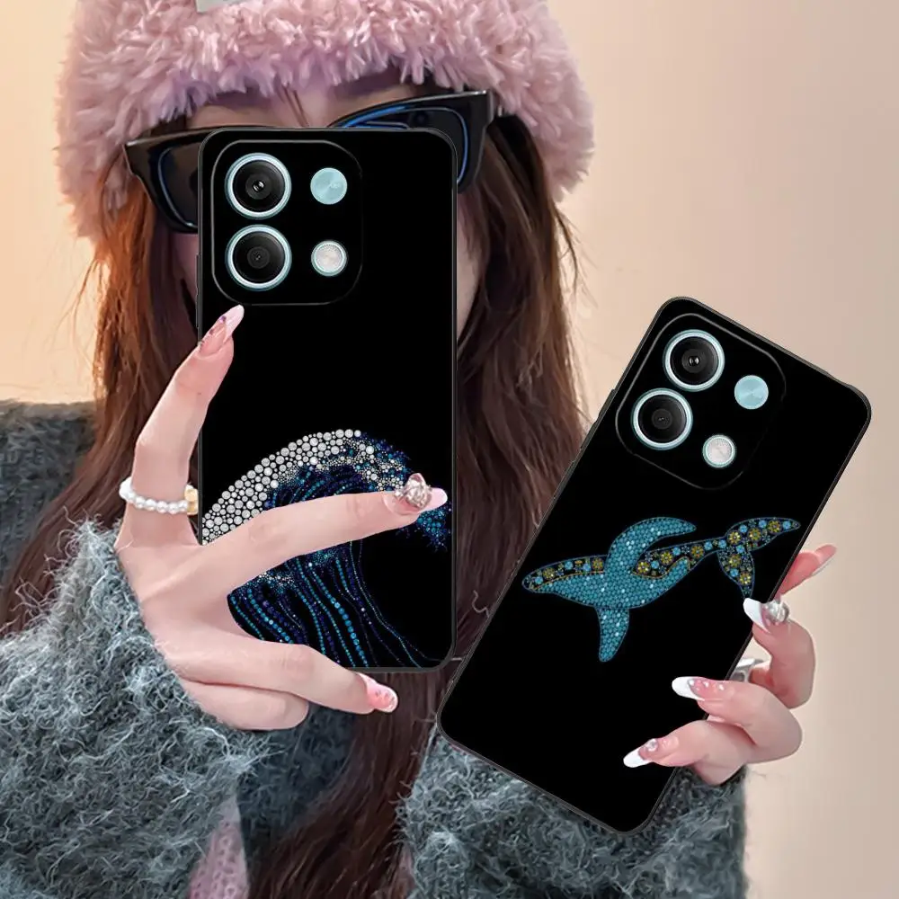 Shining Diamond Mobile Phone Case for Xiaomi Redmi 15 14 13 12 A5 3 2 1 C Plus 4G 5G Colorful Printing Cover Pretty Cover Luxury