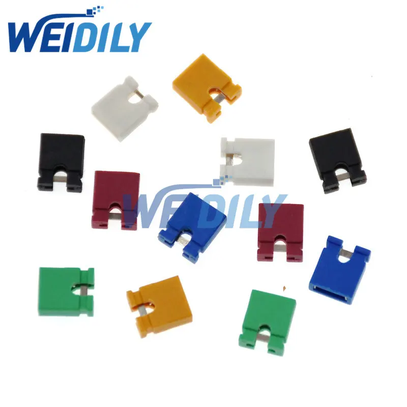 120PCS Colorful Pin Header Standard Computer Jumper Blocks Connector 2.54mm 3 1/2 Hard Disk Drive Motherboard Expansion Card