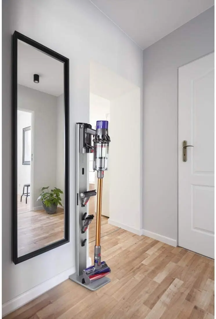 Xavax 00110235, Vacuum Cleaner Stand, Aluminium, Black/Silver