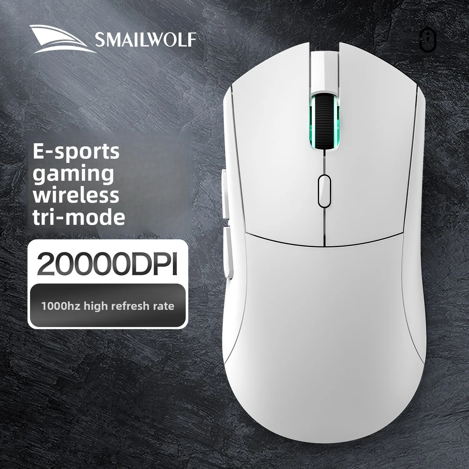 SMAILWOLF RS7 Tri-Mode Wireless Bluetooth Gaming Mouse - PAW3311 Chip Universal for Desktops & Laptops