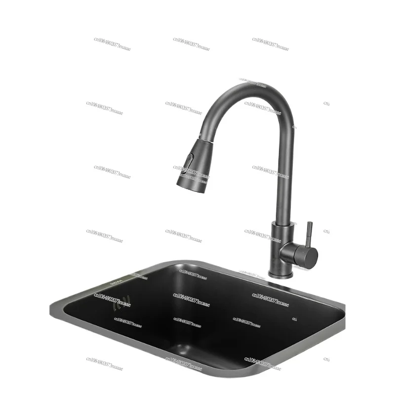 Stylish and Durable 304 Stainless Steel Kitchen Sink, Compact Drop-in Design, Perfect for Small Balcony or Studio Apartments