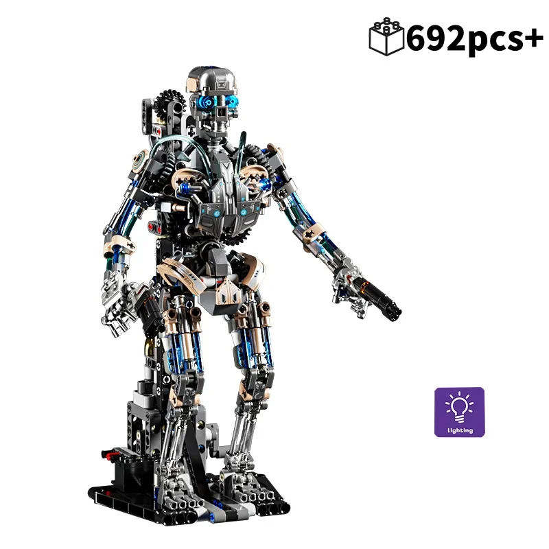 

2025 Creative Mechanical Skeleton Robot Building Blocks Model MOC Construction Kit STEM Toy Gift Back To School Gifts 3+
