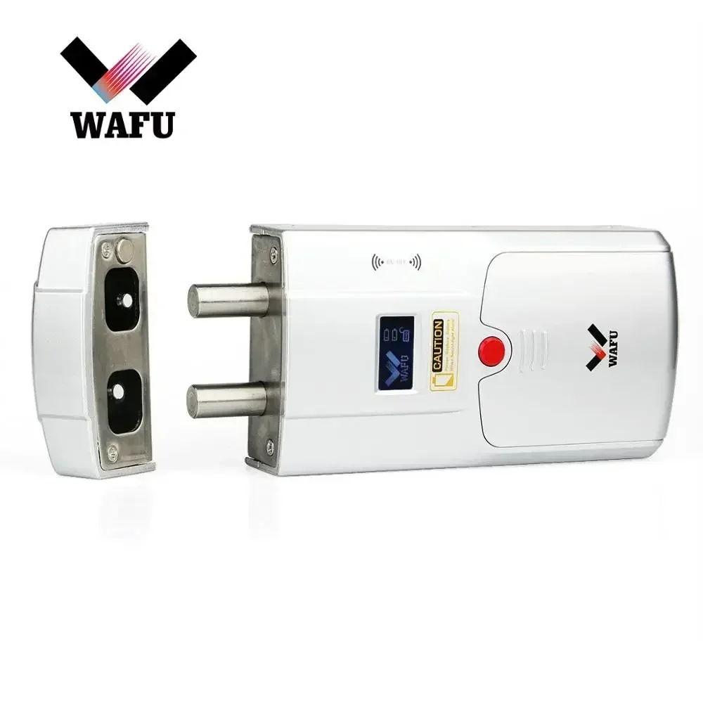 WAFU 011 cerradura inteligente para puerta, dispositivo con huella dactilar, compatible con Tuya, Wifi, Bluetooth, Control remoto por teléfono, bloqueo Invisible táctil