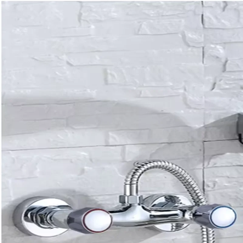 

2 шт., верхняя крышка для смесителя с горячей и холодной водой, хромированный сменный набор, ручка для смесителя для кухни, ванной комнаты, аксессуары