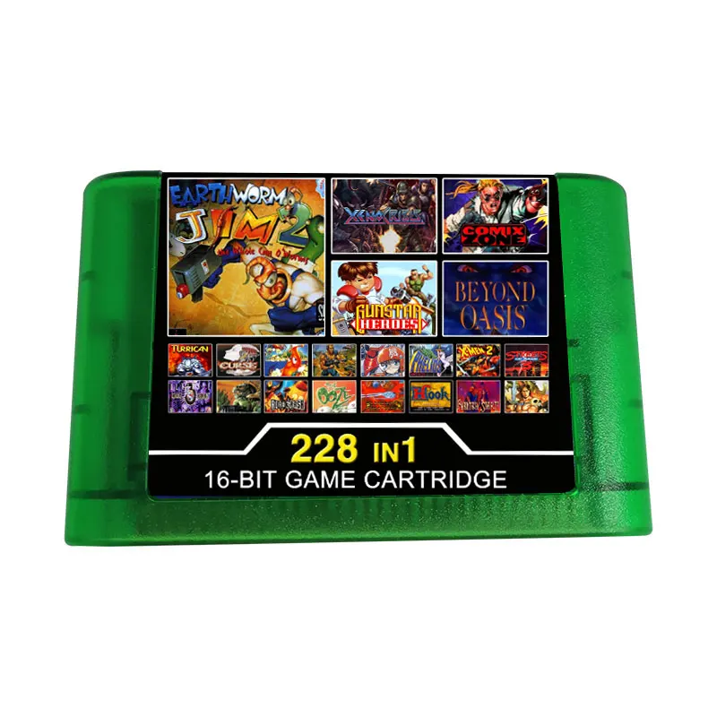 16 BIT MD Game Card For Sega Mega Drive For Sega Genesis and for original console Shooting 228 in1