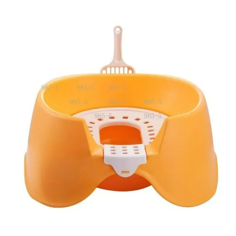 Anti-Splash Squatting Pet Toilet Semi-Closed Litter Box