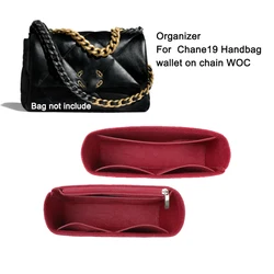 Organizador de monedero con inserto para bolso Chane19 y cartera en cadena, bolso de mano de diseñador WOC, forro de bolsa Sholouder