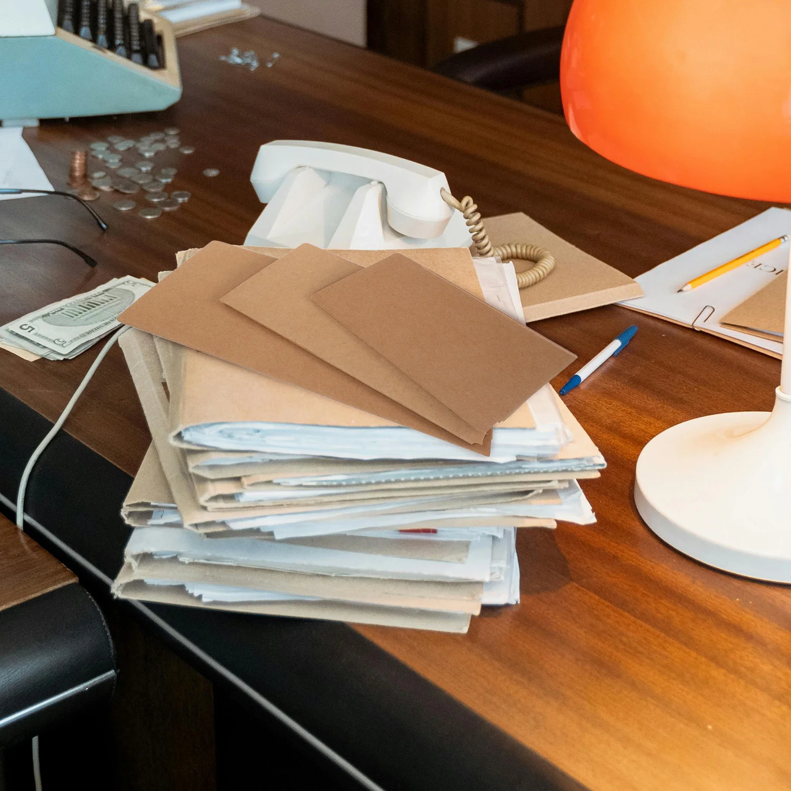 3 قطعة حامل بطاقات كرافت منظم جيب بسحاب لأيصالات المستندات وبطاقات العمل وإكسسوارات السفر #6