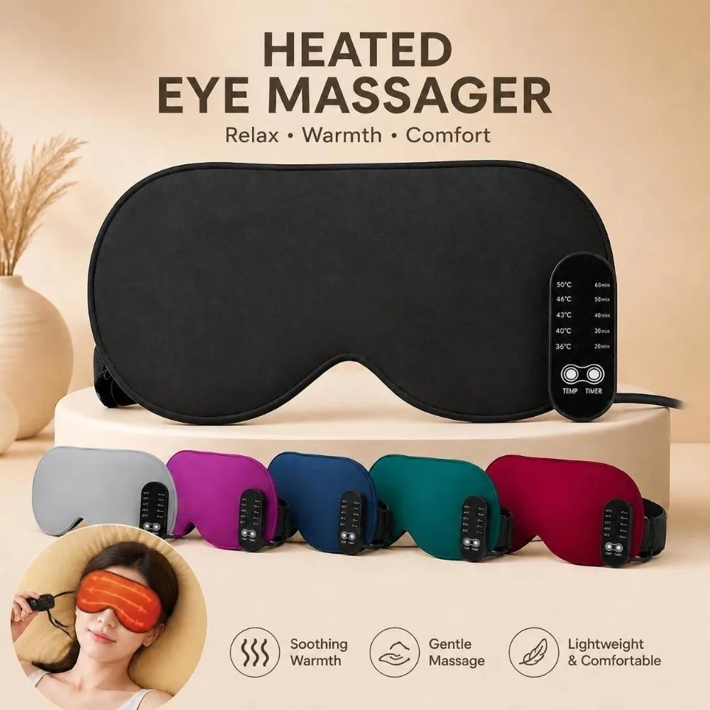 Constant Temperature Heated Sleep Mask Adjustable Timer Hot Steam Compress USB Heating Eye Mask USB Powered Electrical Heating