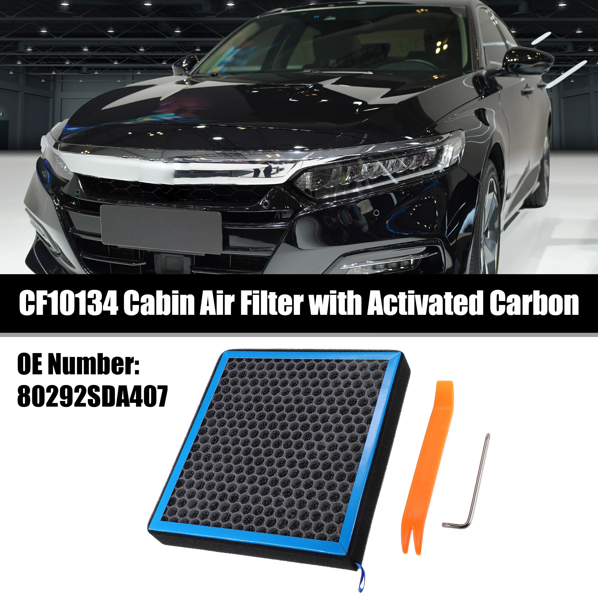 X Autohaux Car Cabin Air Filter with Activated Carbon Parts 80292SDA407 for ACURA for Honda Accord Civic 2003-2020 Accessories