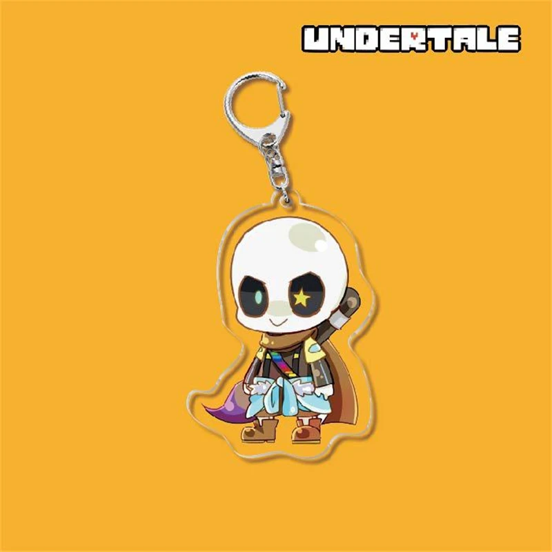 Original Anime Undertale Sans Cosplay Keychain Funny Cosplay Cartoon Keys holder Bag Pendant Fans Collectible Jewelry Men Gifts