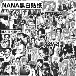 10/30/66PCS Japanese Anime NANA Stickers Black White Decals Cartoon Decoration Suitcase Laptop Phone Stationery Manga Sticker