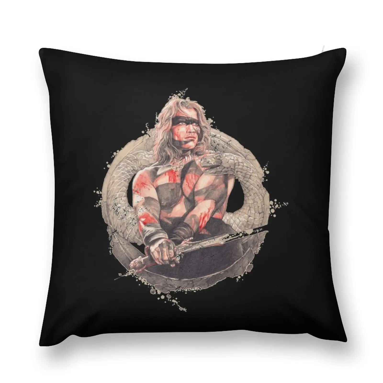 

Conan The Barbarian Ilustration Vintage T-Shirt Throw Pillow Decorative Sofa Cushion christmas pillow case pillow